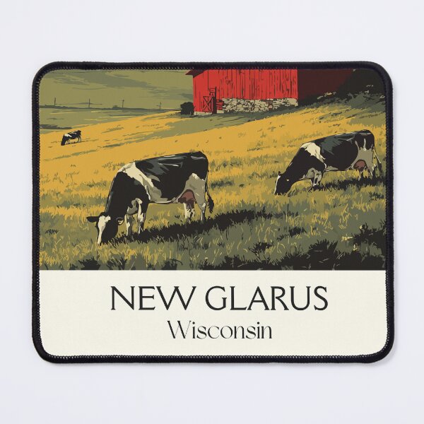 Item preview, New Glarus Wisconsin Dairyland Art Print designed and sold by TuncGK.