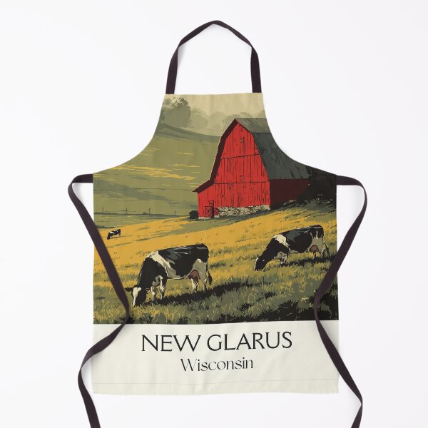 Item preview, New Glarus Wisconsin Dairyland Art Print designed and sold by TuncGK.