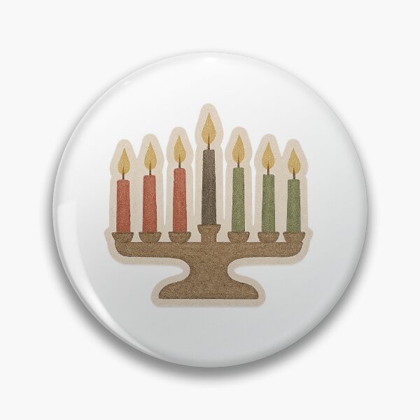 Item preview, Kwanzaa kinara with seven lit candles, isolated on transparent background, AI Generated designed and sold by dvoevnore.