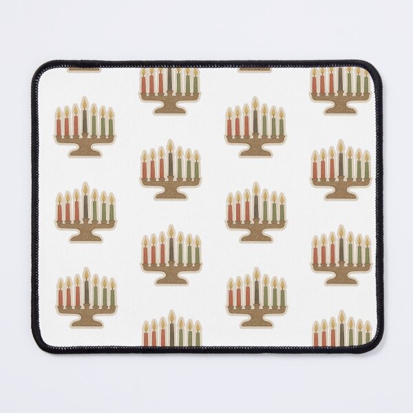 Item preview, Kwanzaa kinara with seven lit candles, isolated on transparent background, AI Generated designed and sold by dvoevnore.