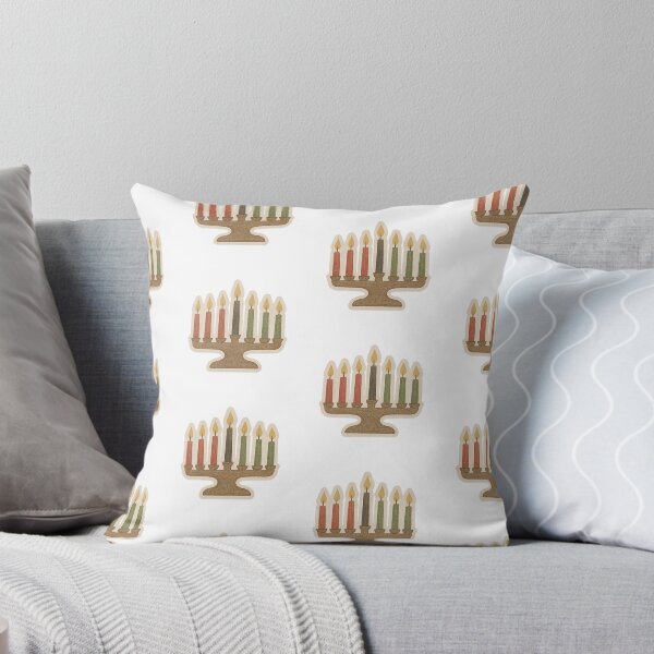 Item preview, Kwanzaa kinara with seven lit candles, isolated on transparent background, AI Generated designed and sold by dvoevnore.