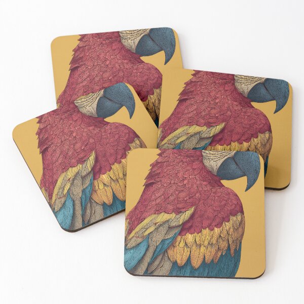 Item preview, Colorful Macaw Parrot Detailed Line Art designed and sold by Wall Hues.
