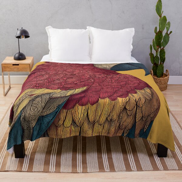 Item preview, Colorful Macaw Parrot Detailed Line Art designed and sold by Wall Hues.