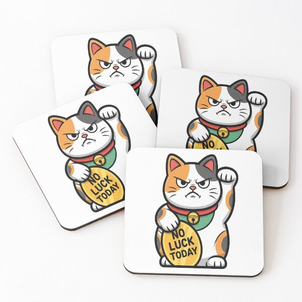 Item preview, Angry Cat Lucky Cat Middle Finger Mug - Best Cartoon Cat Meme Shirt Gift designed and sold by NovaThreads Studio.