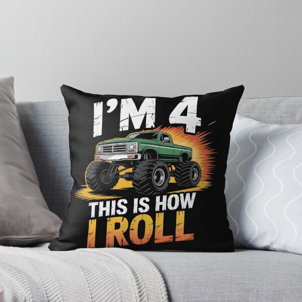 Item preview, 4 Year Old Monster Truck 4th Birthday boy designed and sold by BLZART.