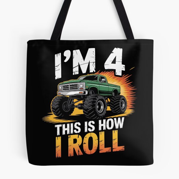 Item preview, 4 Year Old Monster Truck 4th Birthday boy designed and sold by BLZART.