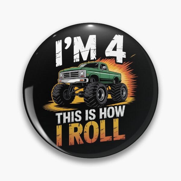 Item preview, 4 Year Old Monster Truck 4th Birthday boy designed and sold by BLZART.