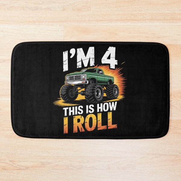 Item preview, 4 Year Old Monster Truck 4th Birthday boy designed and sold by BLZART.