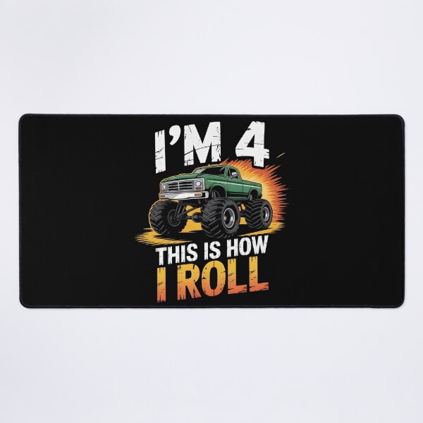 Item preview, 4 Year Old Monster Truck 4th Birthday boy designed and sold by BLZART.