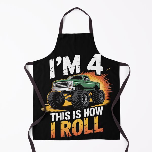 Artikelvorschau, 4 Jahre alter Monster Truck 4. Geburtstag Junge entworfen und verkauft von BLZART.