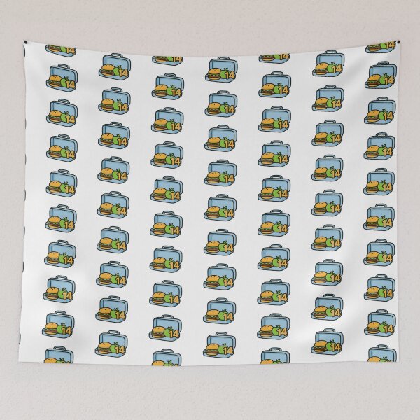 Item preview, Lunchbox with burger and apple illustration celebrating back to school, AI generated designed and sold by dvoevnore.