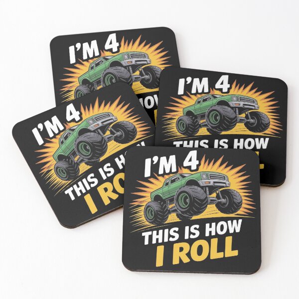 Item preview, 4 Year Old Monster Truck 4th Birthday boy designed and sold by BLZART.