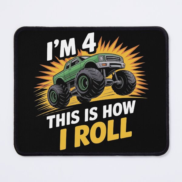 Item preview, 4 Year Old Monster Truck 4th Birthday boy designed and sold by BLZART.