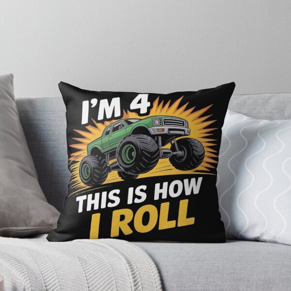 Item preview, 4 Year Old Monster Truck 4th Birthday boy designed and sold by BLZART.