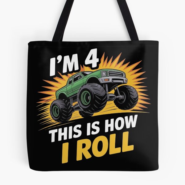 Item preview, 4 Year Old Monster Truck 4th Birthday boy designed and sold by BLZART.