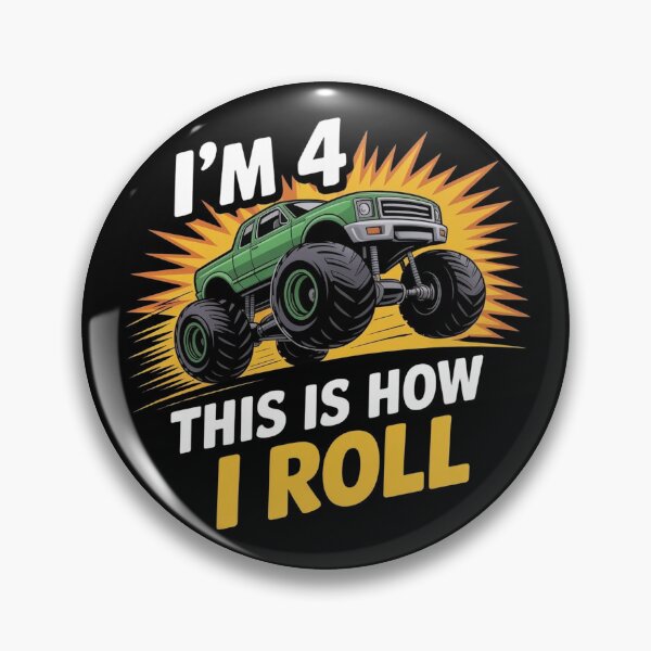Item preview, 4 Year Old Monster Truck 4th Birthday boy designed and sold by BLZART.