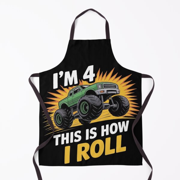 Artikelvorschau, 4 Jahre alter Monster Truck 4. Geburtstag Junge entworfen und verkauft von BLZART.
