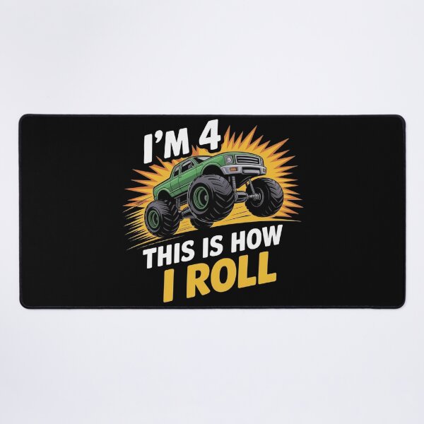 Item preview, 4 Year Old Monster Truck 4th Birthday boy designed and sold by BLZART.