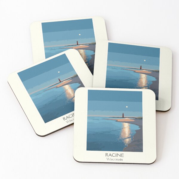 Item preview, Racine Wisconsin Lake Michigan Beach Art Print designed and sold by TuncGK.