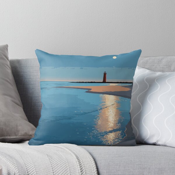 Item preview, Racine Wisconsin Lake Michigan Beach Art Print designed and sold by TuncGK.