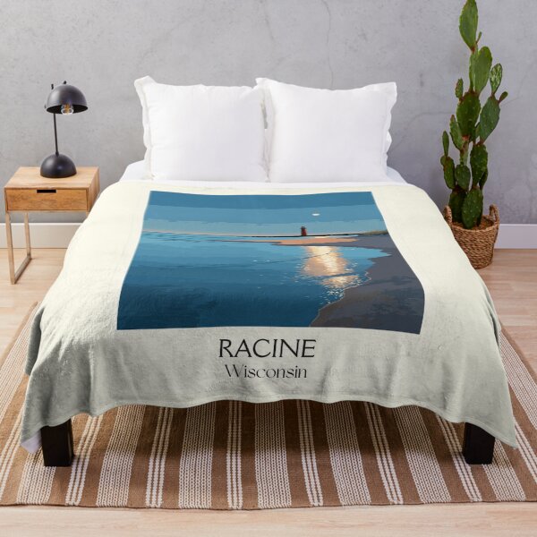 Item preview, Racine Wisconsin Lake Michigan Beach Art Print designed and sold by TuncGK.