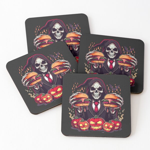 Item preview, Grim Reaper Burger King | Horror Funny Halloween Food Artwork designed and sold by ColorSplash123.