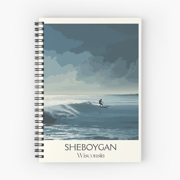 Item preview, Sheboygan Wisconsin Surfing Art Print designed and sold by TuncGK.