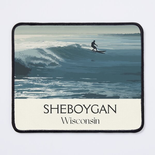 Item preview, Sheboygan Wisconsin Surfing Art Print designed and sold by TuncGK.