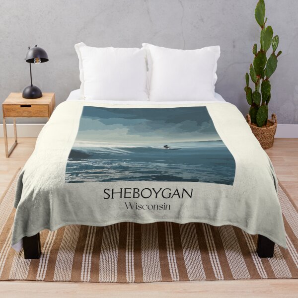 Item preview, Sheboygan Wisconsin Surfing Art Print designed and sold by TuncGK.