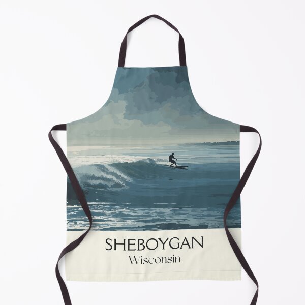Item preview, Sheboygan Wisconsin Surfing Art Print designed and sold by TuncGK.