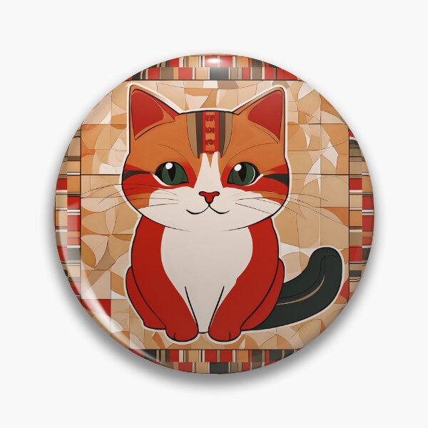 Item preview, Naive Style Cat Illustration: Black-Tailed Orange Kitten | Cat Art designed and sold by UnhingedBird.