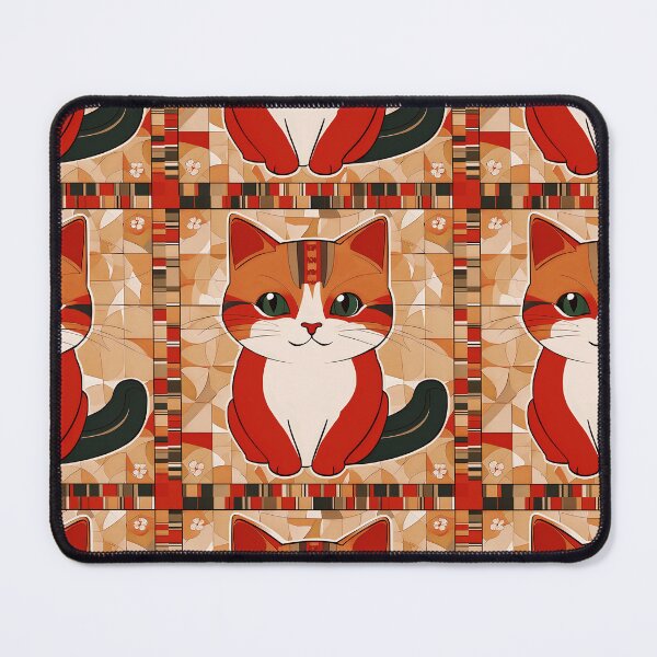 Item preview, Naive Style Cat Illustration: Black-Tailed Orange Kitten | Cat Art designed and sold by UnhingedBird.