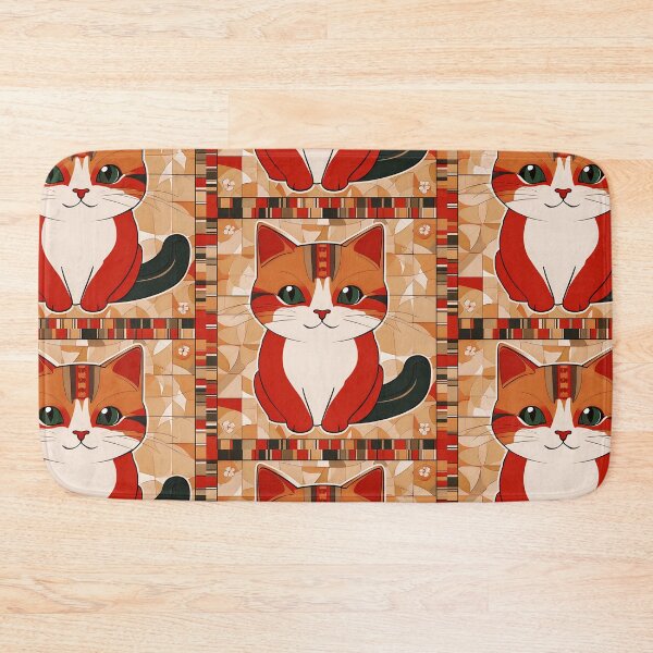 Item preview, Naive Style Cat Illustration: Black-Tailed Orange Kitten | Cat Art designed and sold by UnhingedBird.
