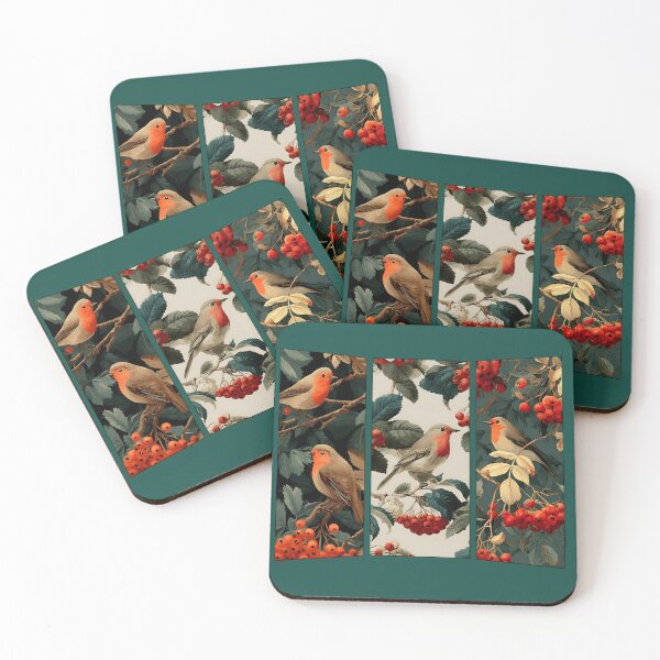 Item preview, Robins Beneath Fall Branches Triptych - Autumn & Halloween designed and sold by Mission Ready.