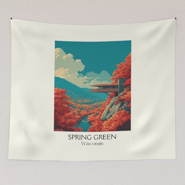 Item preview, Spring Green Wisconsin Taliesin Art Print designed and sold by TuncGK.