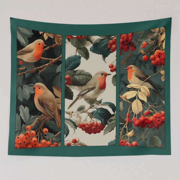 Item preview, Robins Beneath Fall Branches Triptych - Autumn & Halloween designed and sold by Mission Ready.