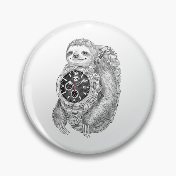 Artikelvorschau, „Slothwatch“ – Entstanden aus der Verschmelzung von Zeit und Ruhe – ein Faultier, das uns daran erinnert, dass es keinen Grund zur Eile gibt. entworfen und verkauft von Barabua-Shop.