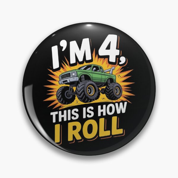 Item preview, 4 Year Old Monster Truck 4th Birthday boy designed and sold by BLZART.
