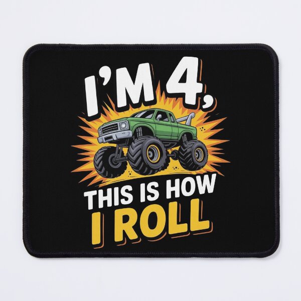 Item preview, 4 Year Old Monster Truck 4th Birthday boy designed and sold by BLZART.