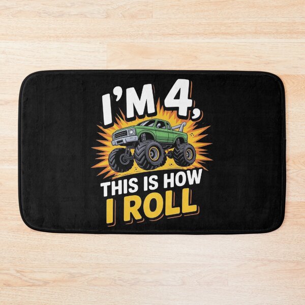 Item preview, 4 Year Old Monster Truck 4th Birthday boy designed and sold by BLZART.