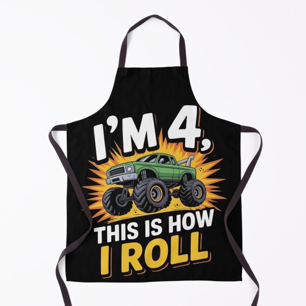 Artikelvorschau, 4 Jahre alter Monster Truck 4. Geburtstag Junge entworfen und verkauft von BLZART.
