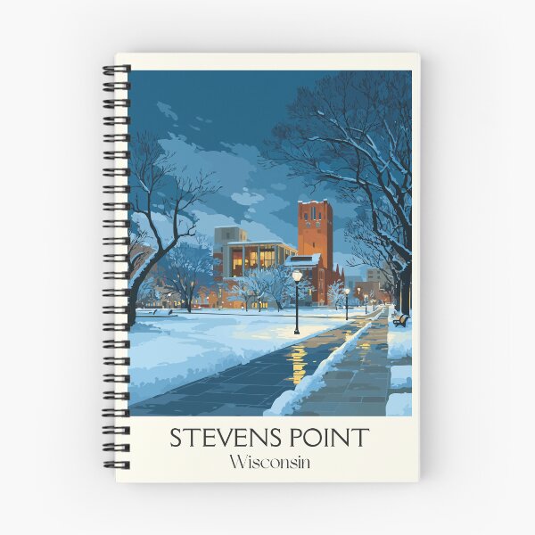 Item preview, Stevens Point Wisconsin Winter Night Art Print designed and sold by TuncGK.