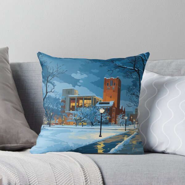 Item preview, Stevens Point Wisconsin Winter Night Art Print designed and sold by TuncGK.