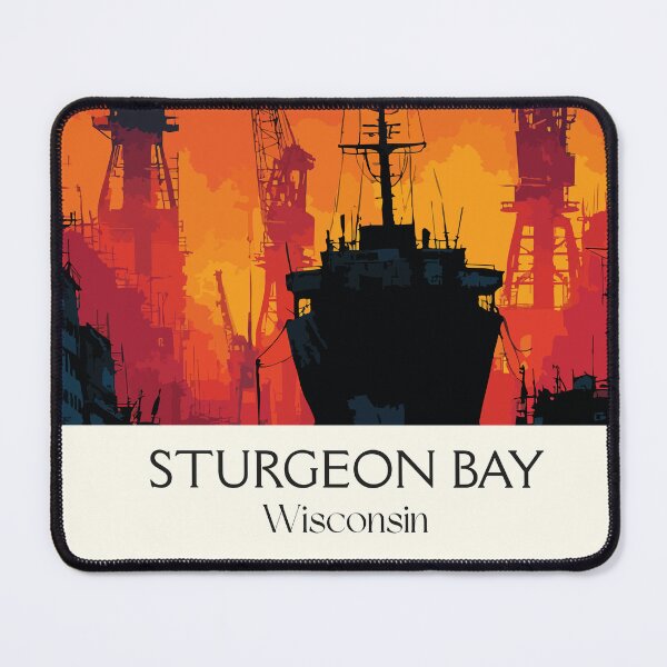 Item preview, Sturgeon Bay Wisconsin Shipyard Art Print designed and sold by TuncGK.