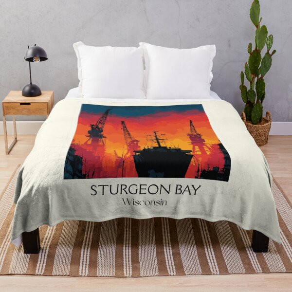 Item preview, Sturgeon Bay Wisconsin Shipyard Art Print designed and sold by TuncGK.