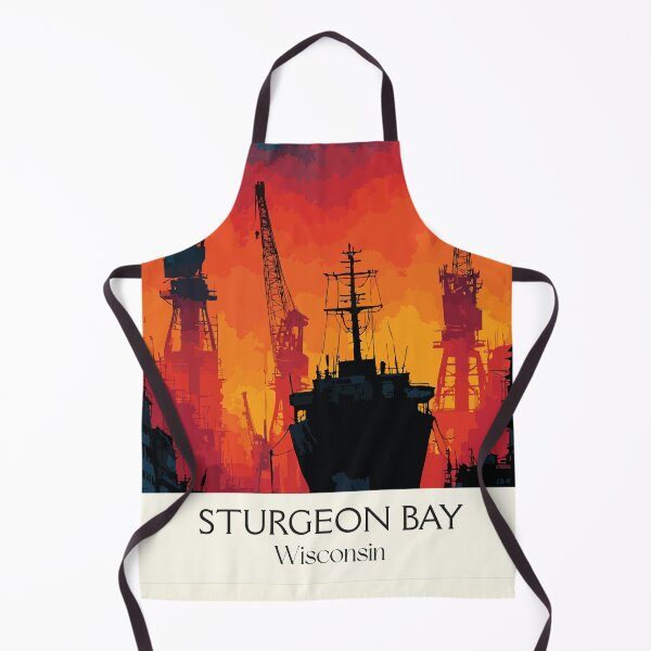 Item preview, Sturgeon Bay Wisconsin Shipyard Art Print designed and sold by TuncGK.