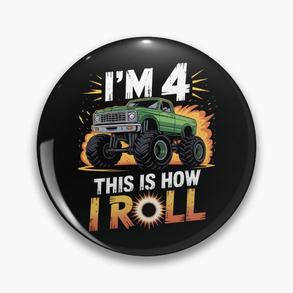 Item preview, 4 Year Old Monster Truck 4th Birthday boy designed and sold by BLZART.