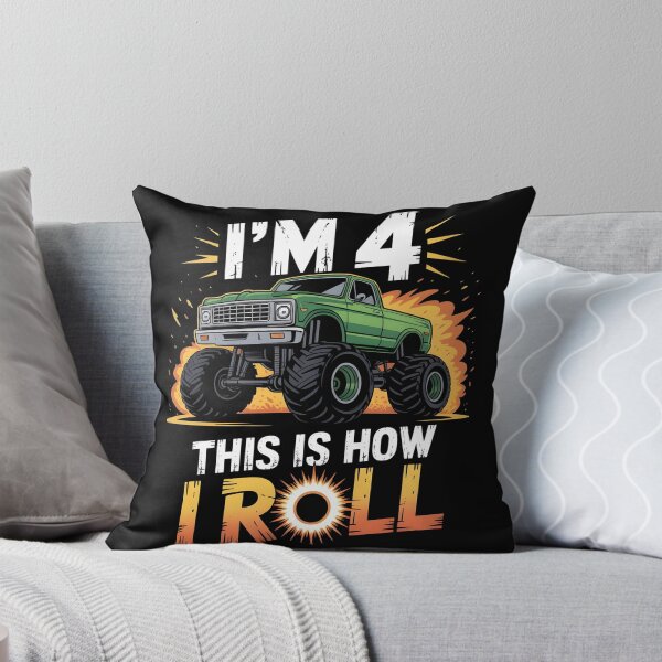 Item preview, 4 Year Old Monster Truck 4th Birthday boy designed and sold by BLZART.