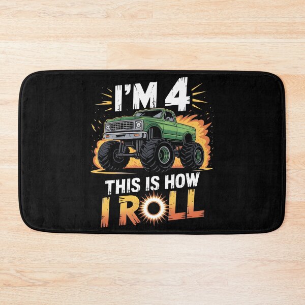 Item preview, 4 Year Old Monster Truck 4th Birthday boy designed and sold by BLZART.