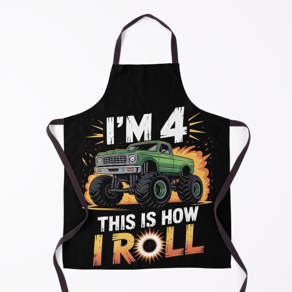 Artikelvorschau, 4 Jahre alter Monster Truck 4. Geburtstag Junge entworfen und verkauft von BLZART.